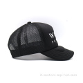 Cappello in maglia in schiuma ricamato nero personalizzato
